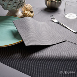 GESS ARDESIA Tovagliolo 40x40 ( grigio scuro, antracite ) GESS ARDESIA Tovagliolo 40x40 ( grigio scuro, antracite )