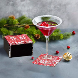 ELSA rosso Tovagliolo 20X20 piccolo da aperitivo