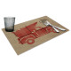 Tovaglietta Kilt Rosso 30x50 Cartapaglia Tovaglietta Kilt Rosso 30x50 Cartapaglia