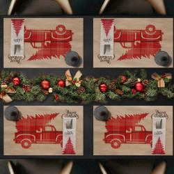 Tovaglietta Kilt Rosso 30x50 Cartapaglia Tovaglietta Kilt Rosso 30x50 Cartapaglia