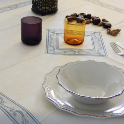 Greca Blue Tovaglia 100x100*