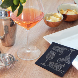 Drink Nero Tovagliolo 20x20 PICCOLO DA APERITIVO Drink Nero Tovagliolo 20x20 PICCOLO DA APERITIVO