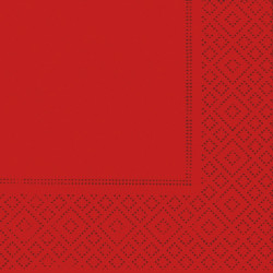Due Veli Cellulosa Rosso Every con Goffratura Tovagliolo 33x33 Due Veli Cellulosa Rosso Every con Goffratura Tovagliolo 33x33