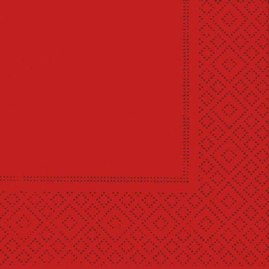 Due Veli Cellulosa Rosso con Goffratura Tovagliolo 33x33