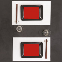 Due Veli Cellulosa Rosso Tovagliolo 40x40 piega verticale