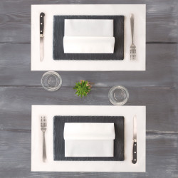 Due Veli Cellulosa Bianco Tovagliolo 40x40 piega verticale