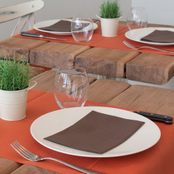 Due Veli Cellulosa Cioccolato Tovagliolo Piega verticale 40x40