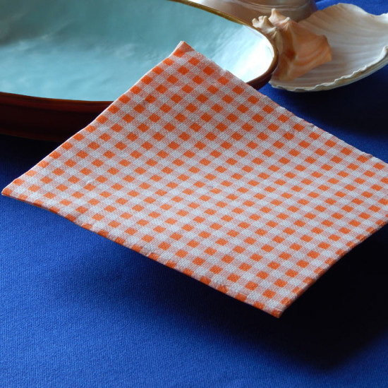 Vichy Due Veli Cellulosa Arancio Tovagliolo 33x33-1200 pz